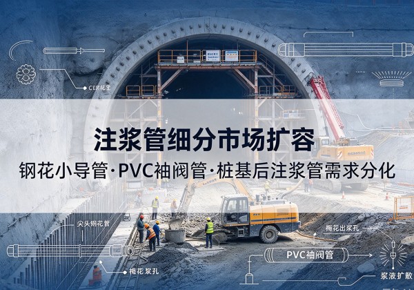 梅河口注浆管细分市场扩容，隧道钢花小导管、PVC 袖阀管、桩基后注浆管需求分化